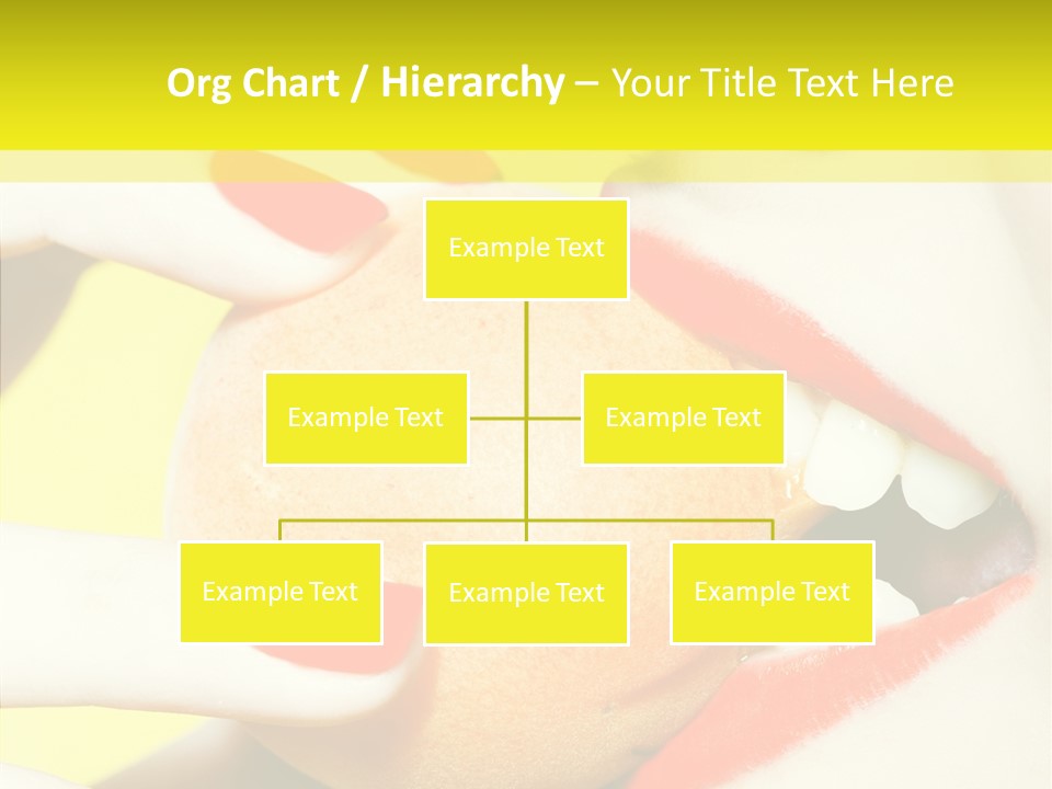Biting Yellow Beauty PowerPoint Template
