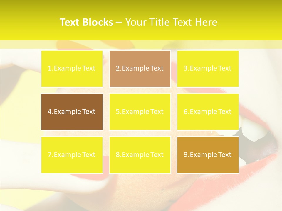 Biting Yellow Beauty PowerPoint Template