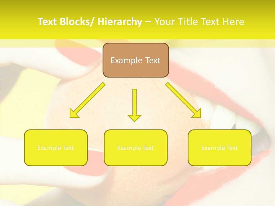 Biting Yellow Beauty PowerPoint Template