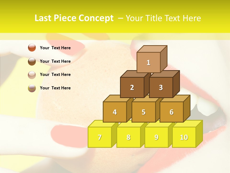 Biting Yellow Beauty PowerPoint Template