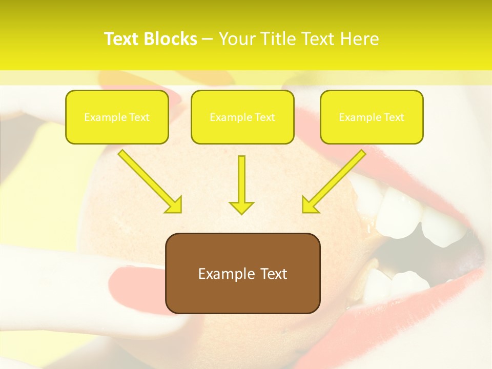 Biting Yellow Beauty PowerPoint Template