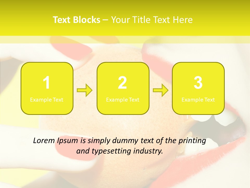 Biting Yellow Beauty PowerPoint Template
