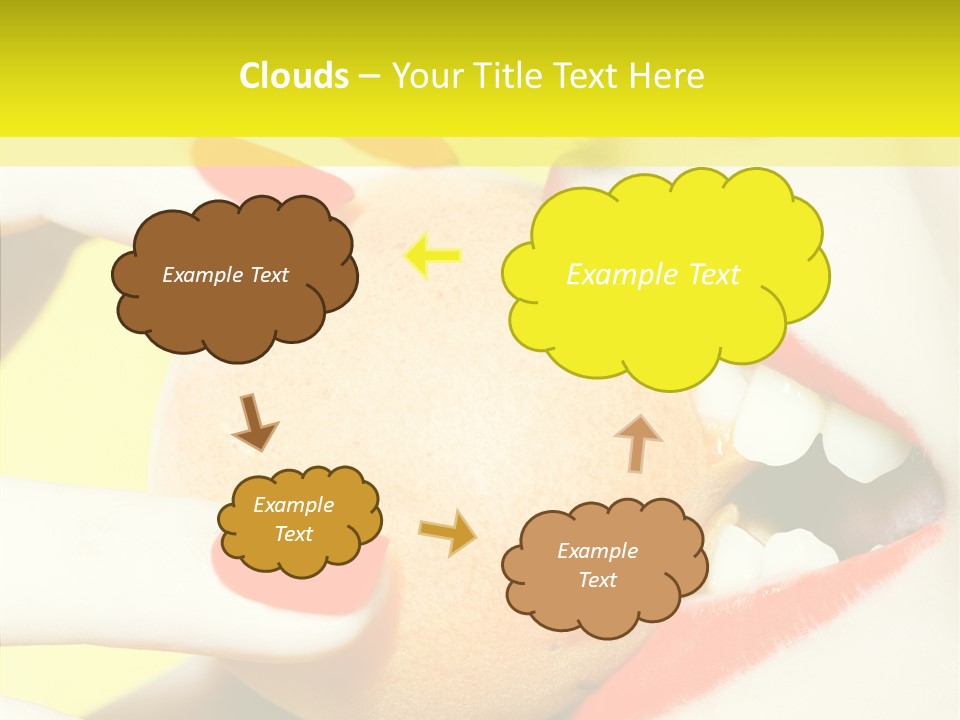Biting Yellow Beauty PowerPoint Template