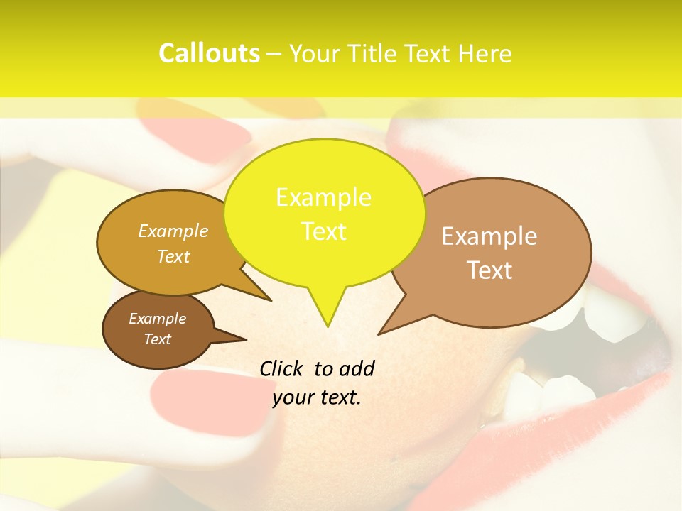 Biting Yellow Beauty PowerPoint Template