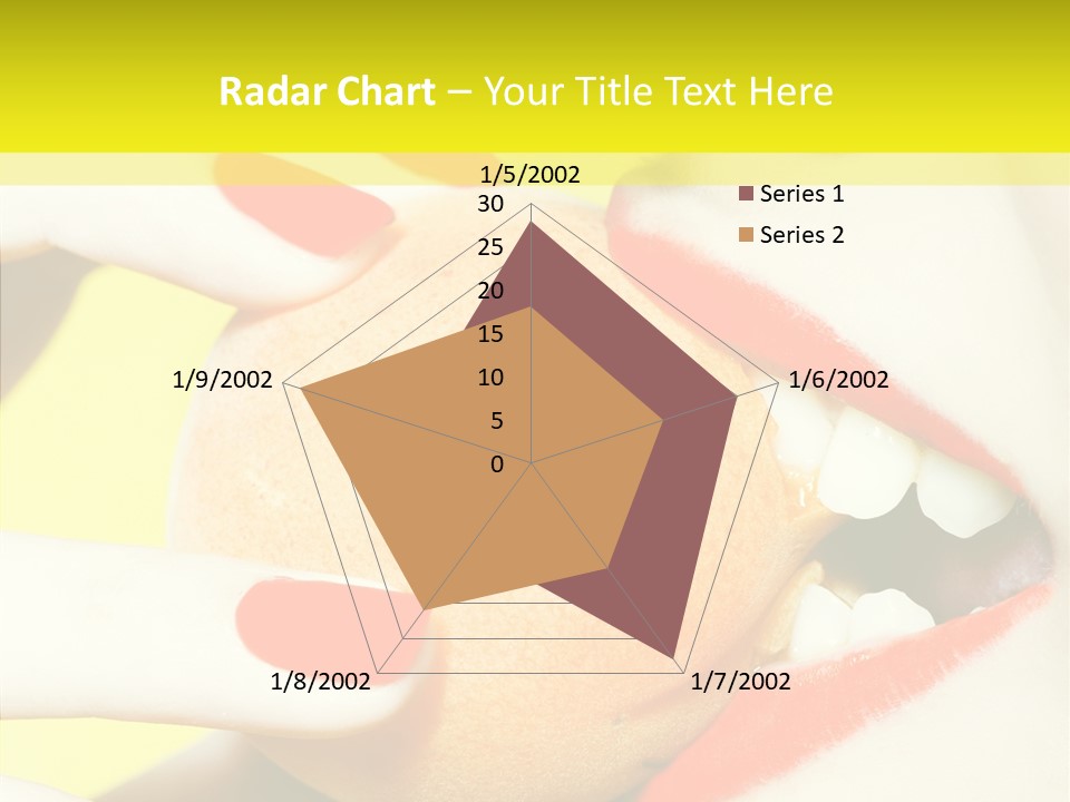 Biting Yellow Beauty PowerPoint Template