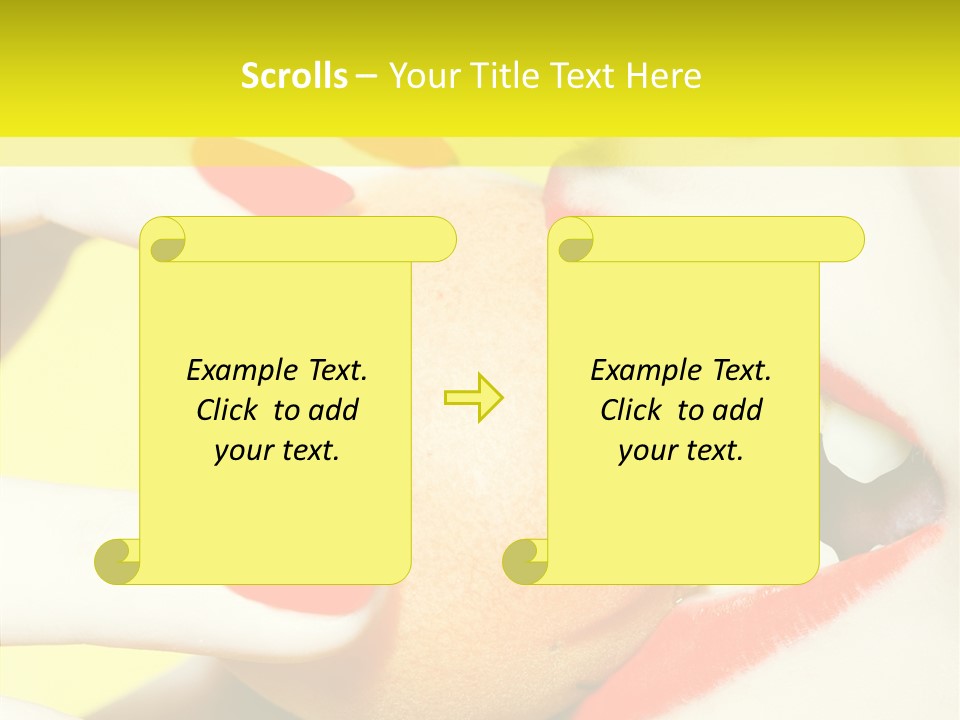 Biting Yellow Beauty PowerPoint Template