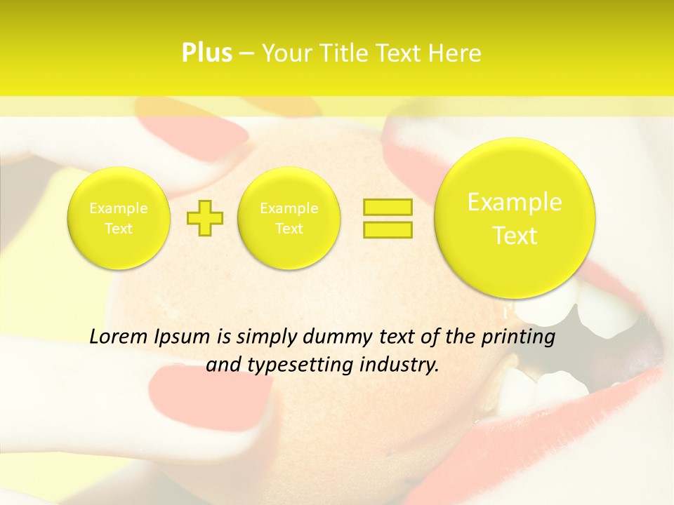 Biting Yellow Beauty PowerPoint Template