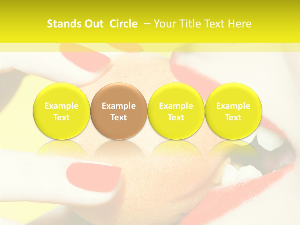 Biting Yellow Beauty PowerPoint Template
