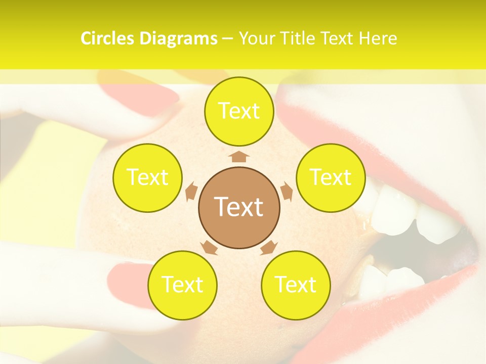 Biting Yellow Beauty PowerPoint Template