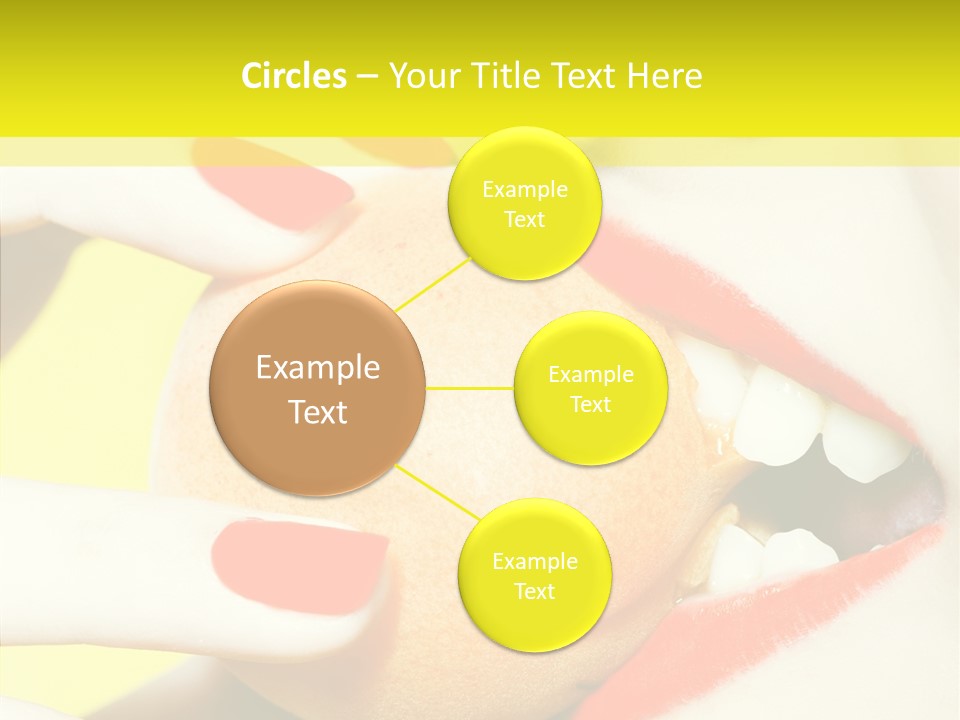 Biting Yellow Beauty PowerPoint Template