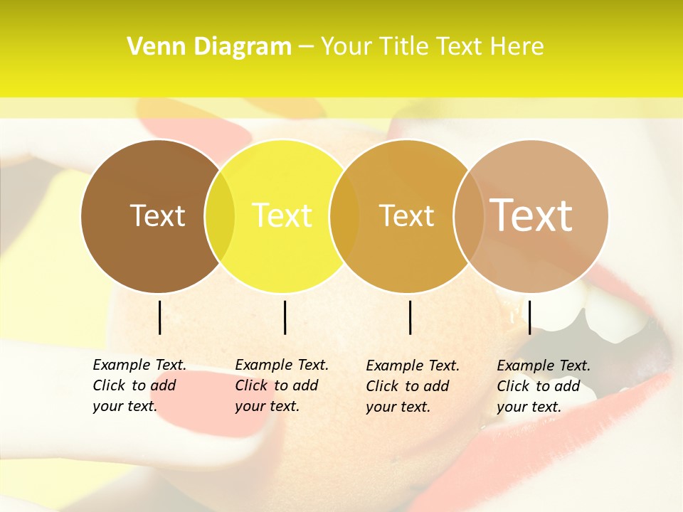 Biting Yellow Beauty PowerPoint Template