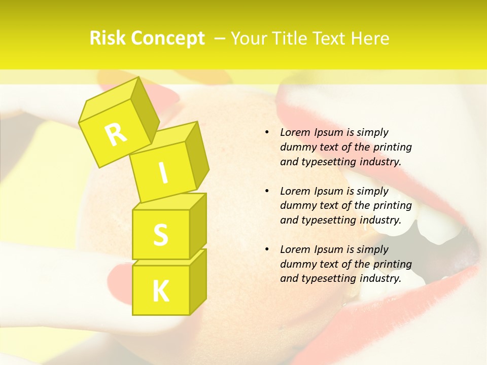 Biting Yellow Beauty PowerPoint Template