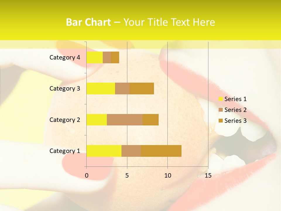 Biting Yellow Beauty PowerPoint Template