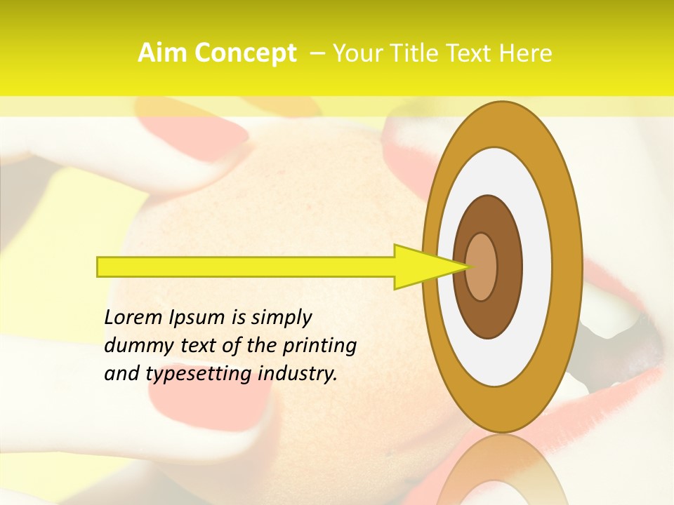 Biting Yellow Beauty PowerPoint Template