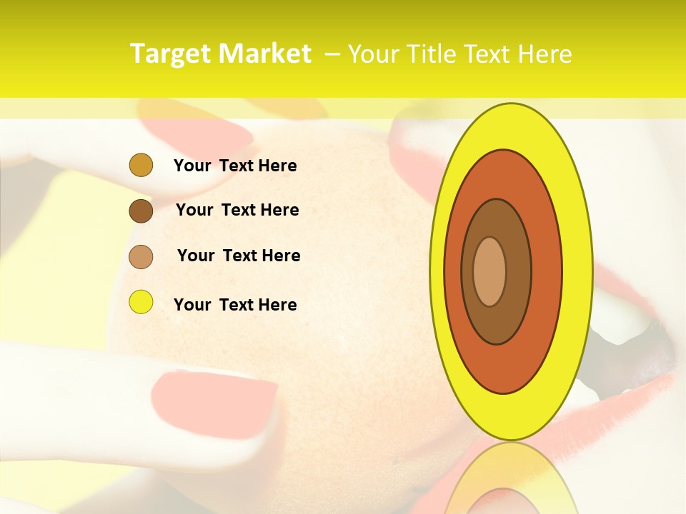 Biting Yellow Beauty PowerPoint Template