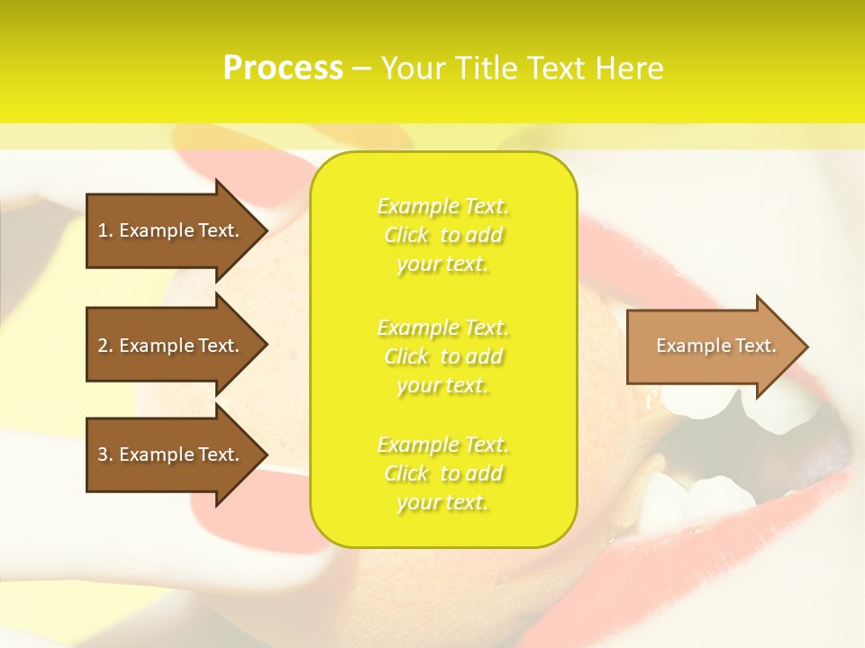 Biting Yellow Beauty PowerPoint Template