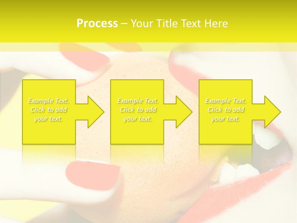 Biting Yellow Beauty PowerPoint Template