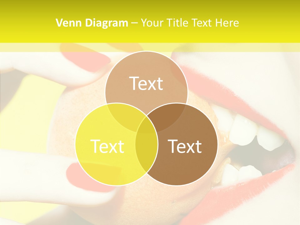 Biting Yellow Beauty PowerPoint Template