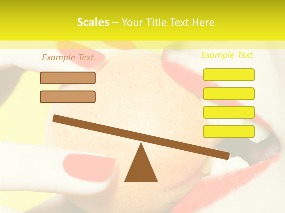 Biting Yellow Beauty PowerPoint Template