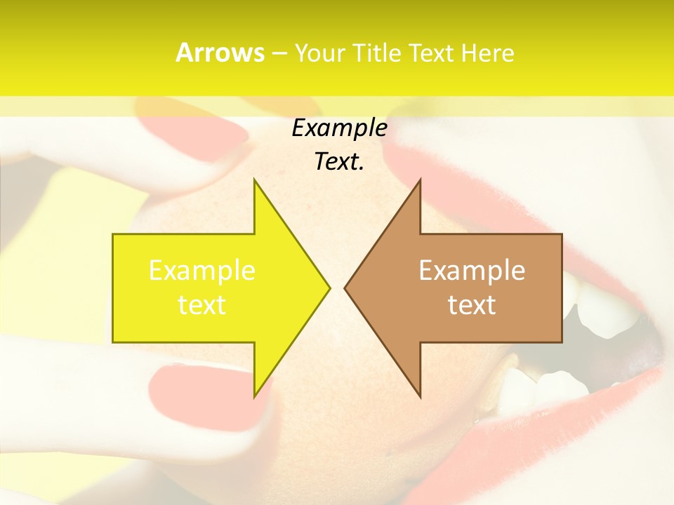 Biting Yellow Beauty PowerPoint Template