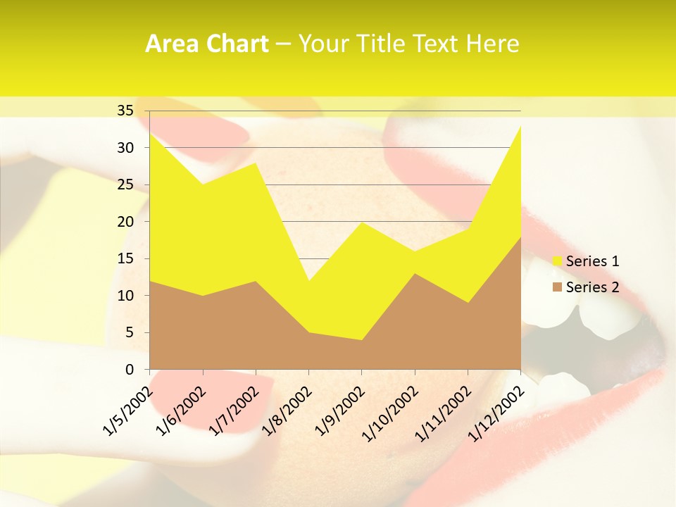 Biting Yellow Beauty PowerPoint Template