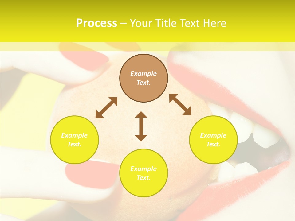 Biting Yellow Beauty PowerPoint Template