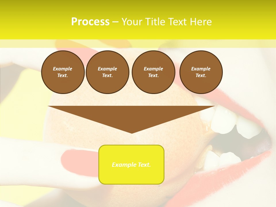 Biting Yellow Beauty PowerPoint Template