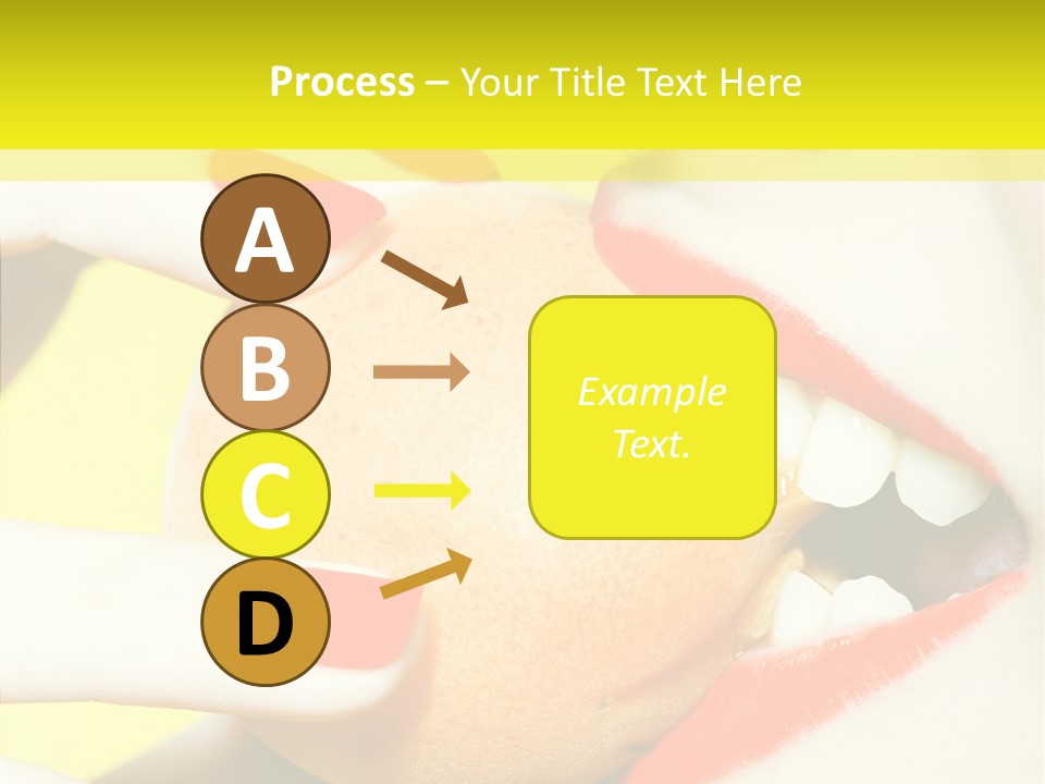Biting Yellow Beauty PowerPoint Template