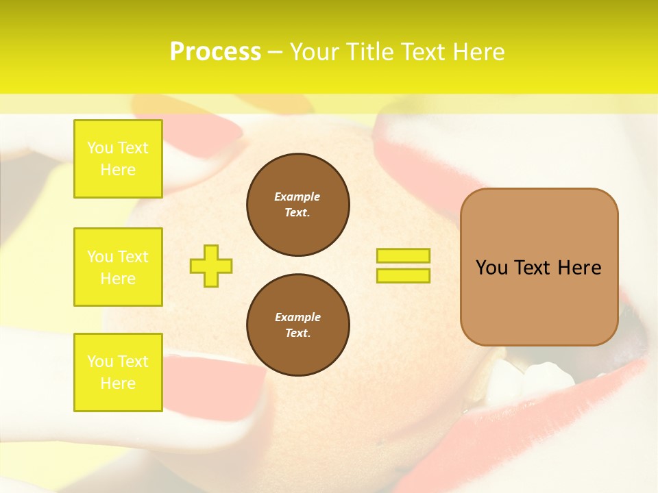 Biting Yellow Beauty PowerPoint Template