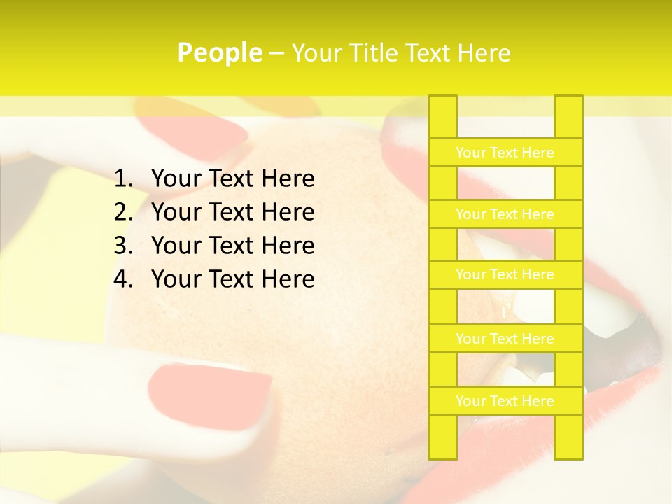 Biting Yellow Beauty PowerPoint Template
