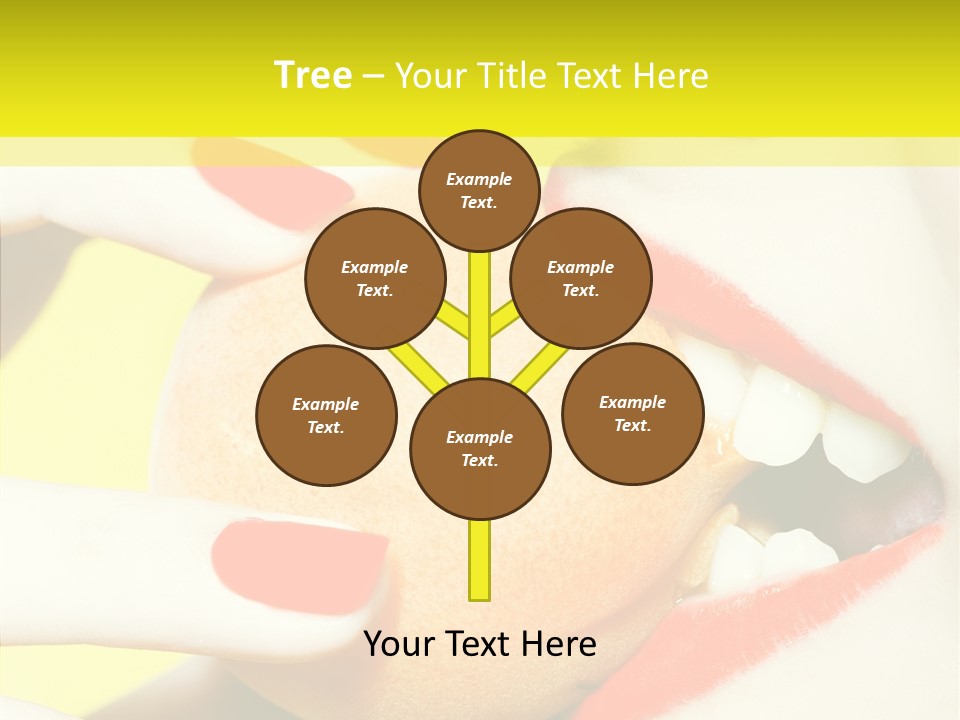 Biting Yellow Beauty PowerPoint Template