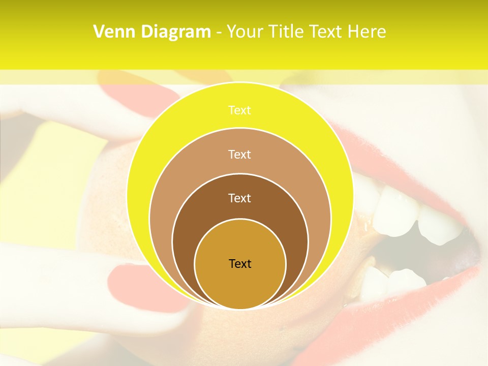 Biting Yellow Beauty PowerPoint Template