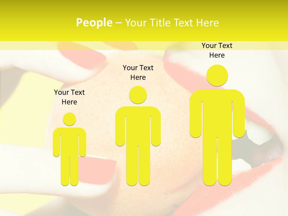 Biting Yellow Beauty PowerPoint Template