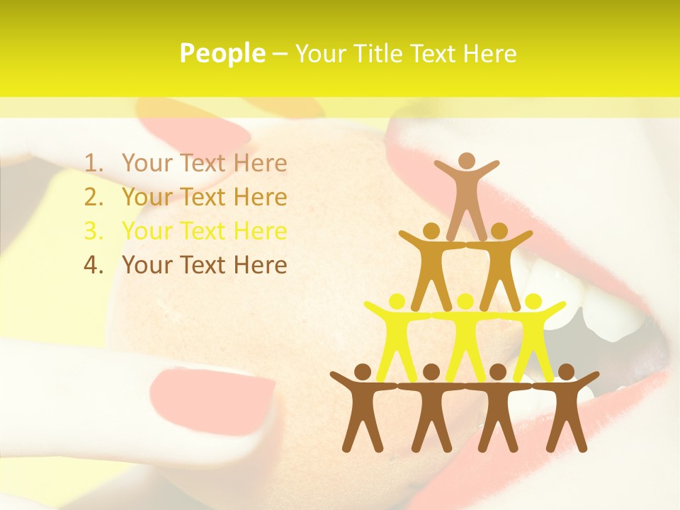 Biting Yellow Beauty PowerPoint Template