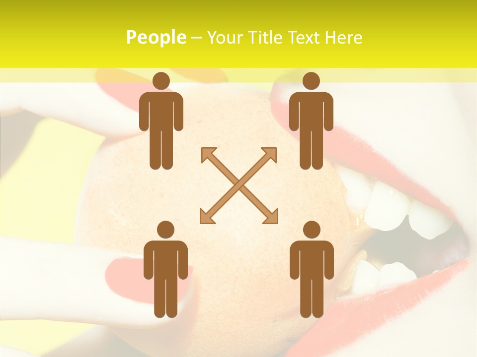 Biting Yellow Beauty PowerPoint Template