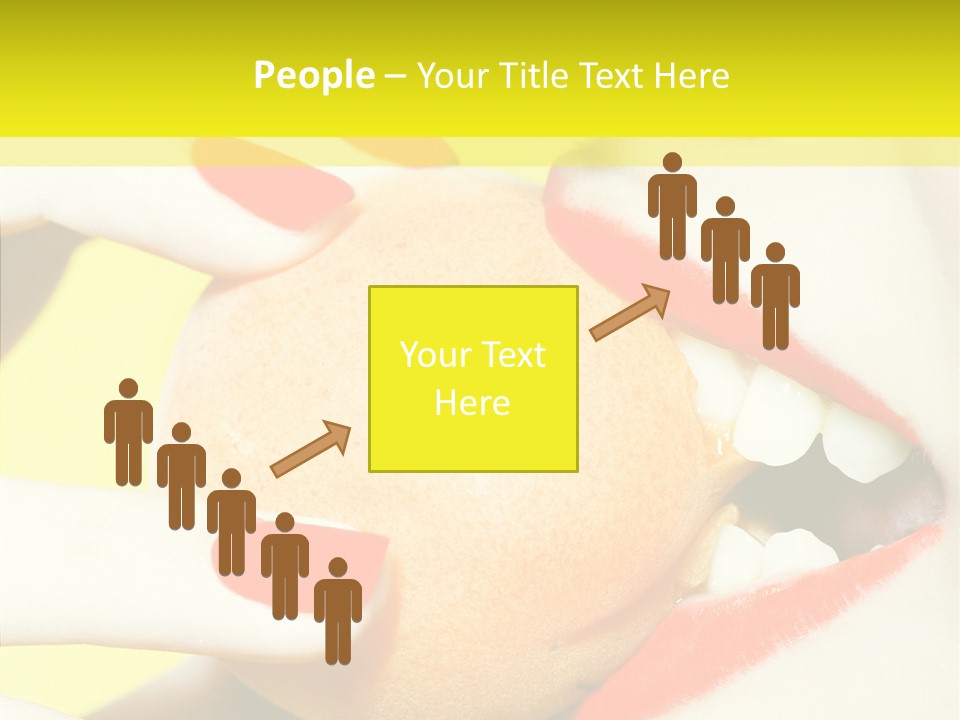Biting Yellow Beauty PowerPoint Template