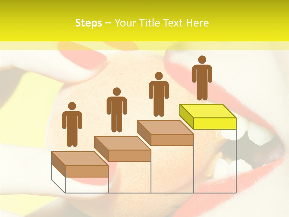 Biting Yellow Beauty PowerPoint Template