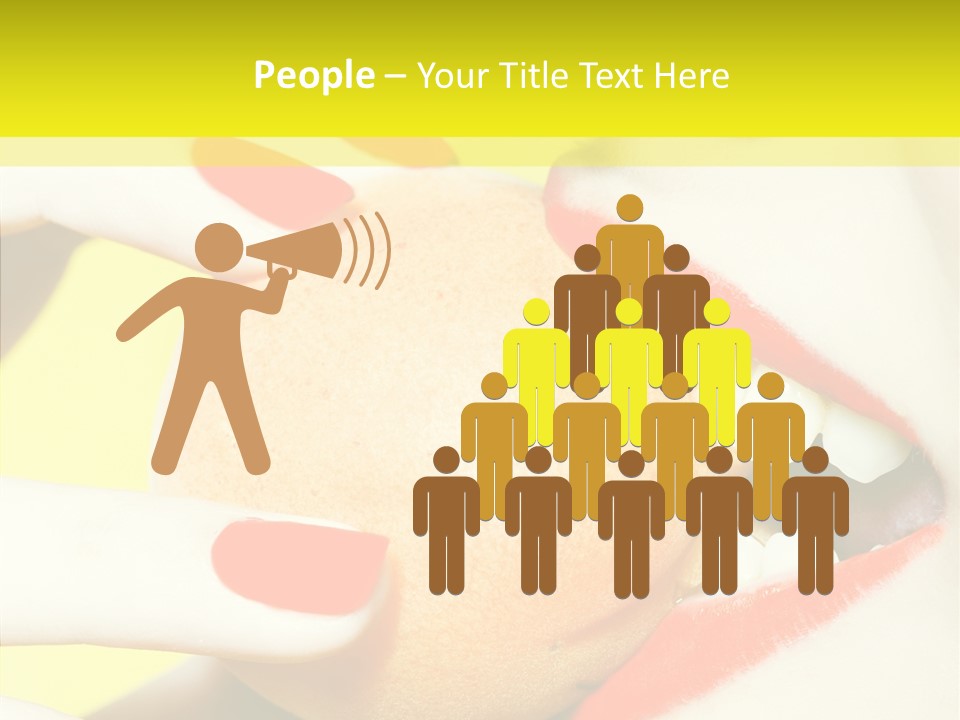 Biting Yellow Beauty PowerPoint Template