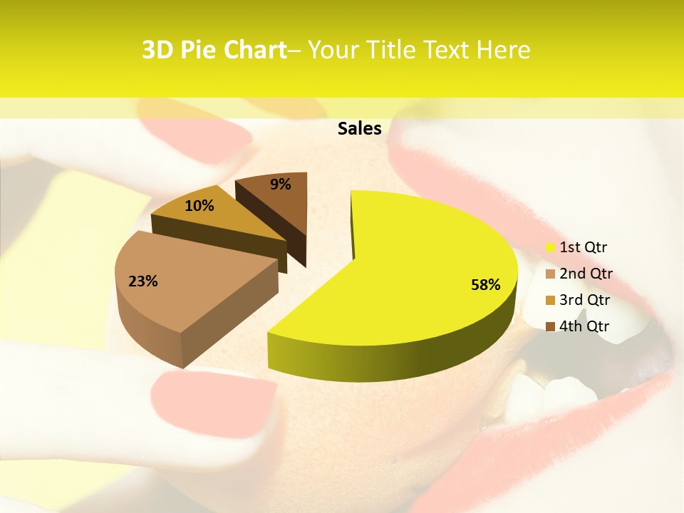 Biting Yellow Beauty PowerPoint Template