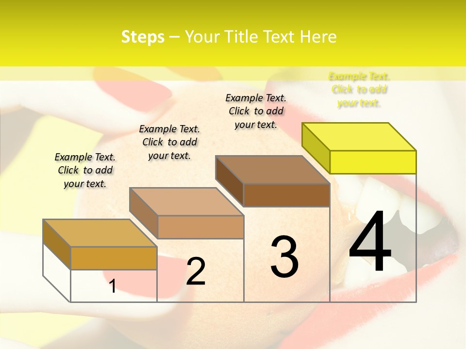 Biting Yellow Beauty PowerPoint Template