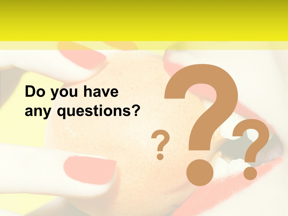 Biting Yellow Beauty PowerPoint Template