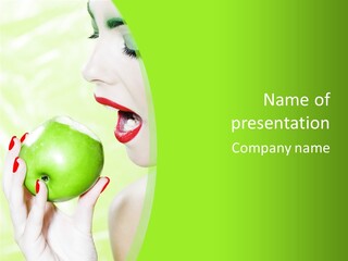 Beautiful Green Human PowerPoint Template