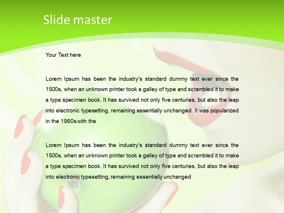 Beautiful Green Human PowerPoint Template