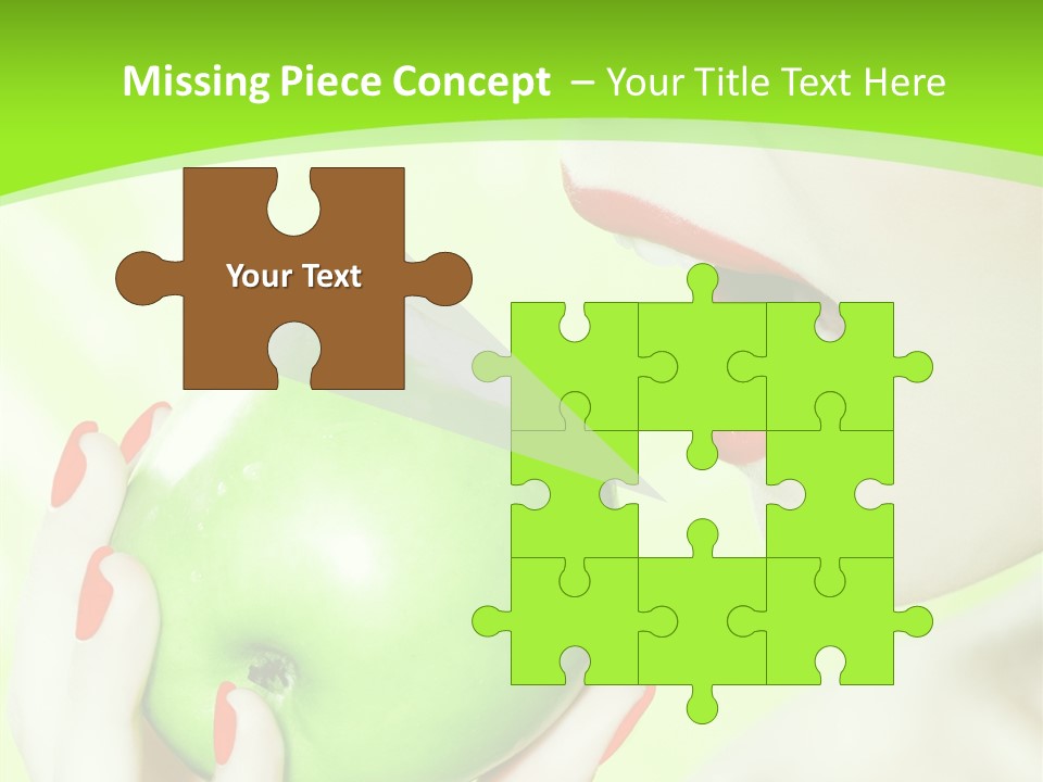 Beautiful Green Human PowerPoint Template