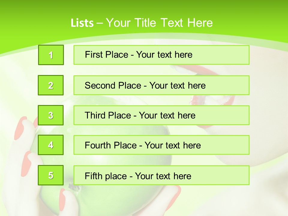 Beautiful Green Human PowerPoint Template