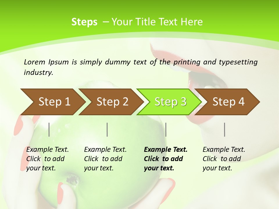 Beautiful Green Human PowerPoint Template
