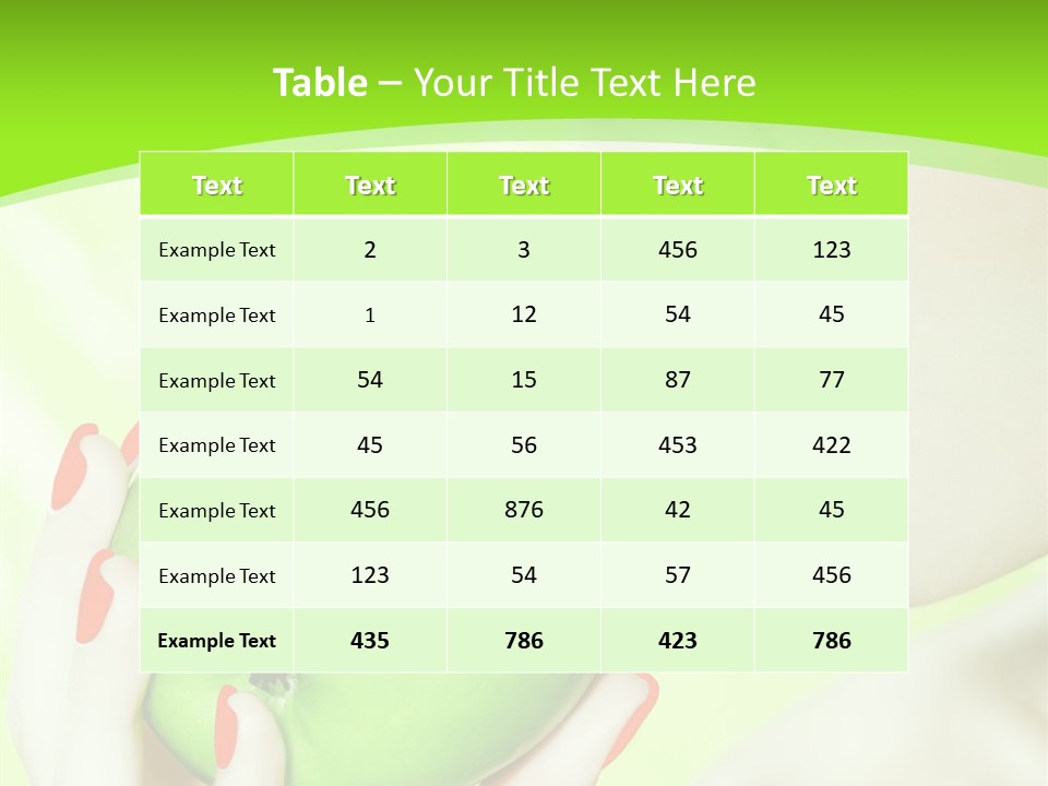 Beautiful Green Human PowerPoint Template