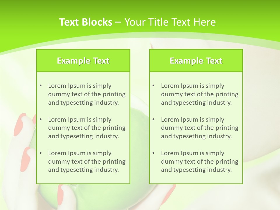 Beautiful Green Human PowerPoint Template