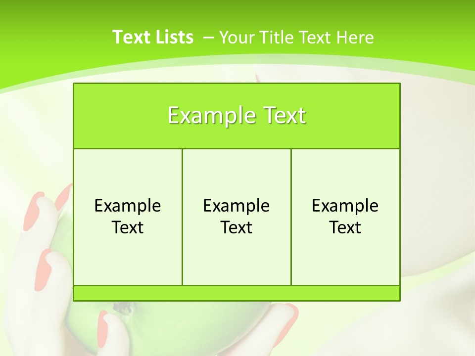 Beautiful Green Human PowerPoint Template