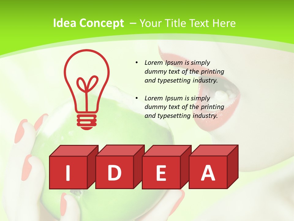 Beautiful Green Human PowerPoint Template